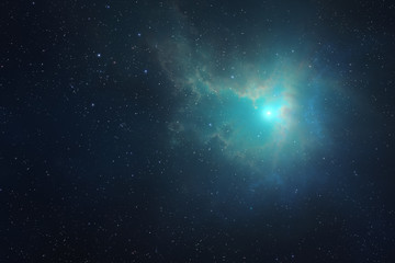 Star explosion in a galaxy of an unknown universe