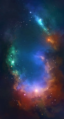 Obraz na płótnie Canvas Nebula on a background of outer space