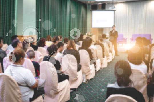 Business concept : asia people listen in business seminar presentation