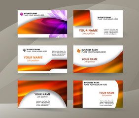 business card layout template set28