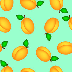 Apricot on a blue background