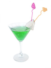 Cocktail with coconut ornament