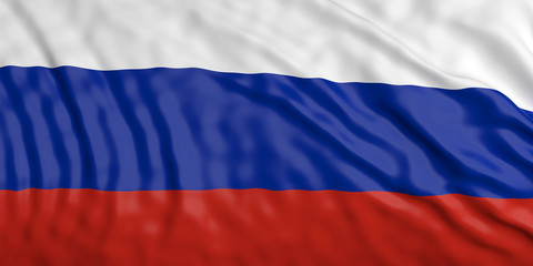 Waiving Russia flag. 3d illustration