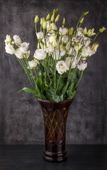 White eustoma flowers