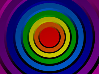 Colored concentric circles made in 3D