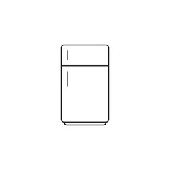 Fridge line icon, refrigerator outline vector sign, linear pictogram isolated on white. logo illustration