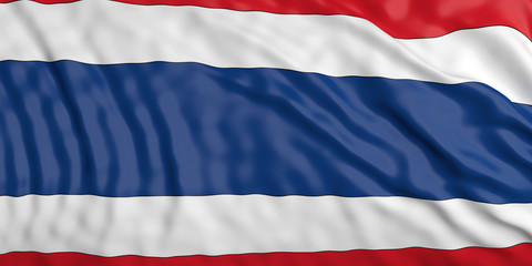 Waiving Thailand flag. 3d illustration