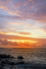 Obraz premium sunset and calm water at beal beach