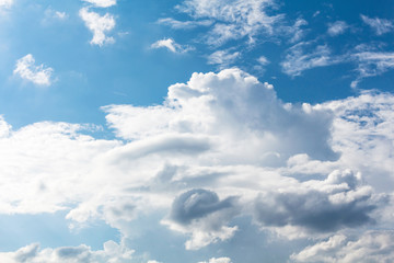 Fototapeta premium blue sky background with tiny clouds