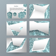 set templates horizontal presentation brochure powerpoint slide01