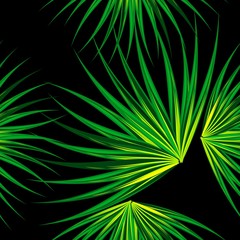 Obraz premium seamless pattern palm plant