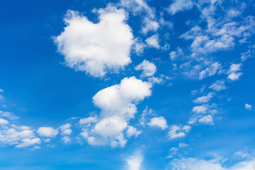blue sky background with tiny clouds