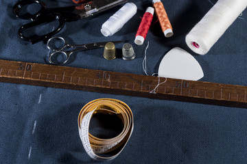 view of a tailored suit from a tailor in his studio