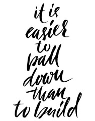 Hand drawn lettering. Vector typography design. Handwritten inscription.