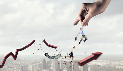 Hand of power and control . Mixed media