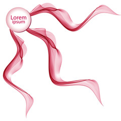 Abstract background with red  waves