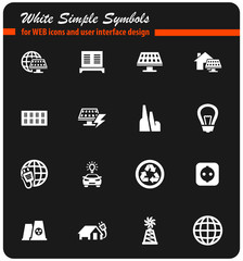 alternative energy icon set