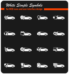 car service icon set