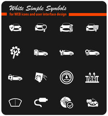 car shop icon set