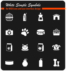 goods for pets icon set