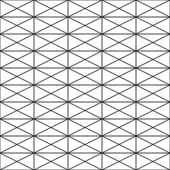 Thin line rhomboid grid. Seamless vector pattern