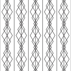 Naklejka premium Elegancki wzór z cienkimi liniowymi rombami. Wektor bez szwu