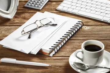 Business still life concept . Mixed media