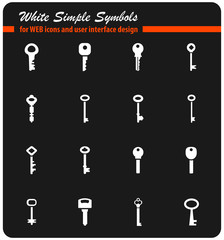 lock and key icon set