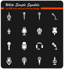 microphone icon set