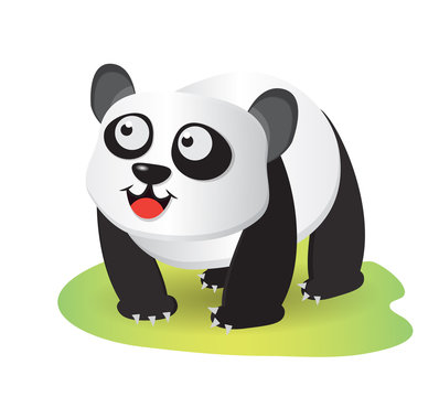 smiling panda cartoon