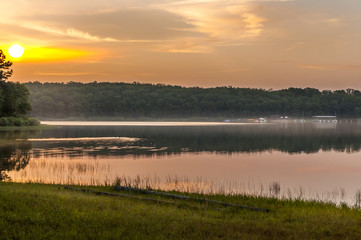 Fototapeta premium Sunset on the lake