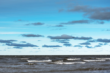 Cold day by Baltic sea.