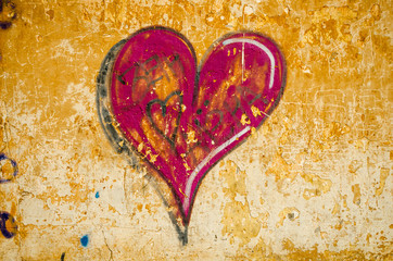 Piękne Serce Wzorzyste Graffiti