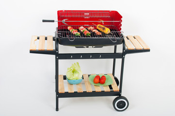 Barbecue grill on white background