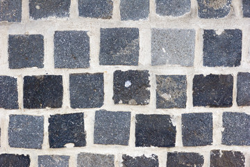 Obraz premium Wall of gray stone bricks