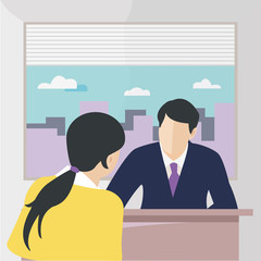 Job interview vector