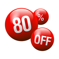 Red Discount Promotion Ball - 80% OFF