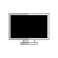 monitor computer icon over white background. vector illustration