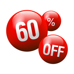 Red Discount Promotion Ball - 60% OFF