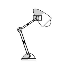 desk lamp icon over white background. vector illustration