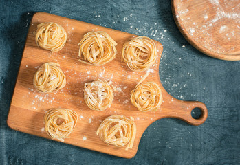 The dry Italian pasta