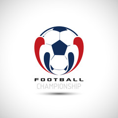 Football Tournament Icon. Soccer Logo Vector Illustration. Sport Poster Concept.