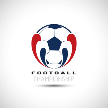 Football Tournament Icon. Soccer Logo Vector Illustration. Sport Poster Concept.