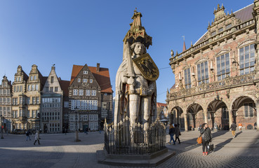 Bremer Marktplatz, Hansestadt   - obrazy, fototapety, plakaty