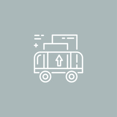 Line cargo cart logo