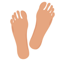 Concept of woman foot pain, vector sketch