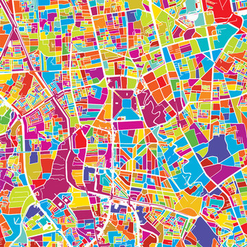Jakarta Colorful Vector Map