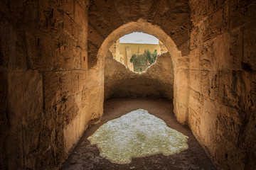 Light shining into the ruins