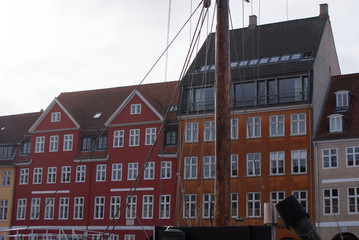 Bunte Gebäudefassaden