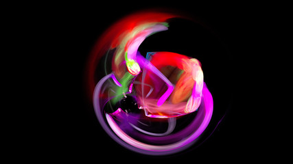 Colored brushstrokes. Paints. Ice Cube. 3D surreal illustration. Sacred geometry. Mysterious psychedelic relaxation pattern. Fractal abstract texture. Digital artwork graphic astrology magic